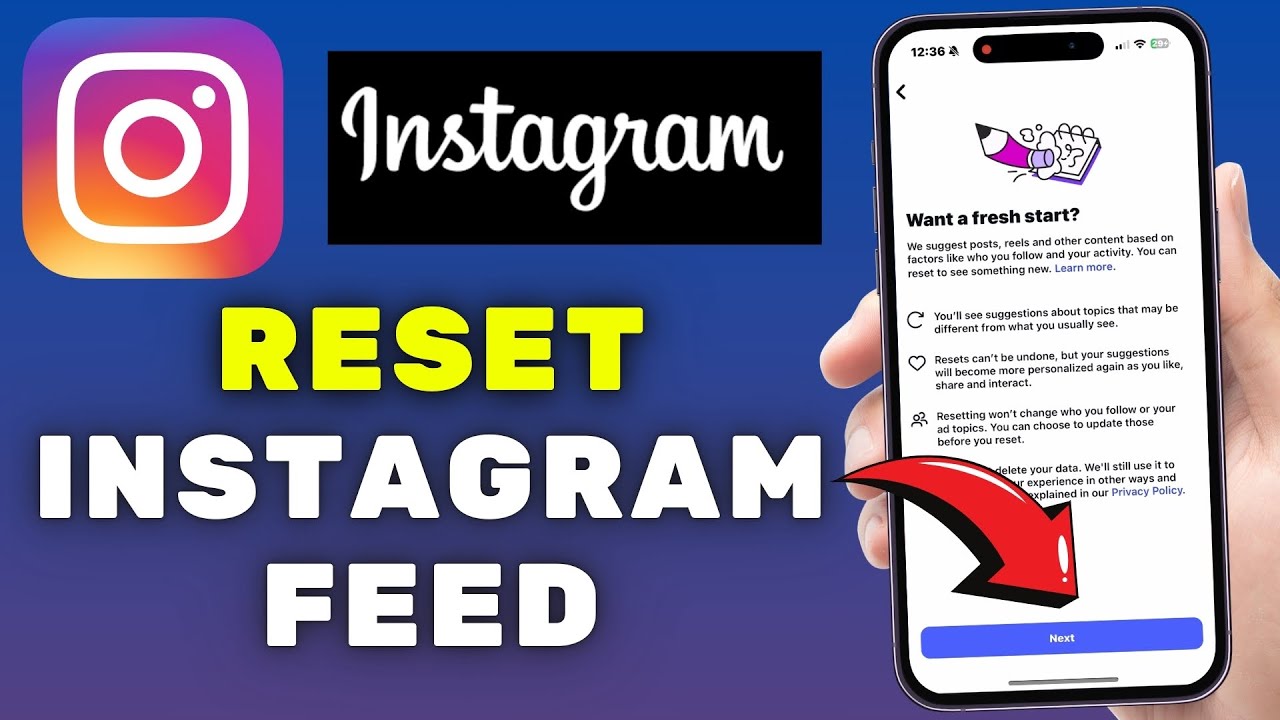 reset instagram feed