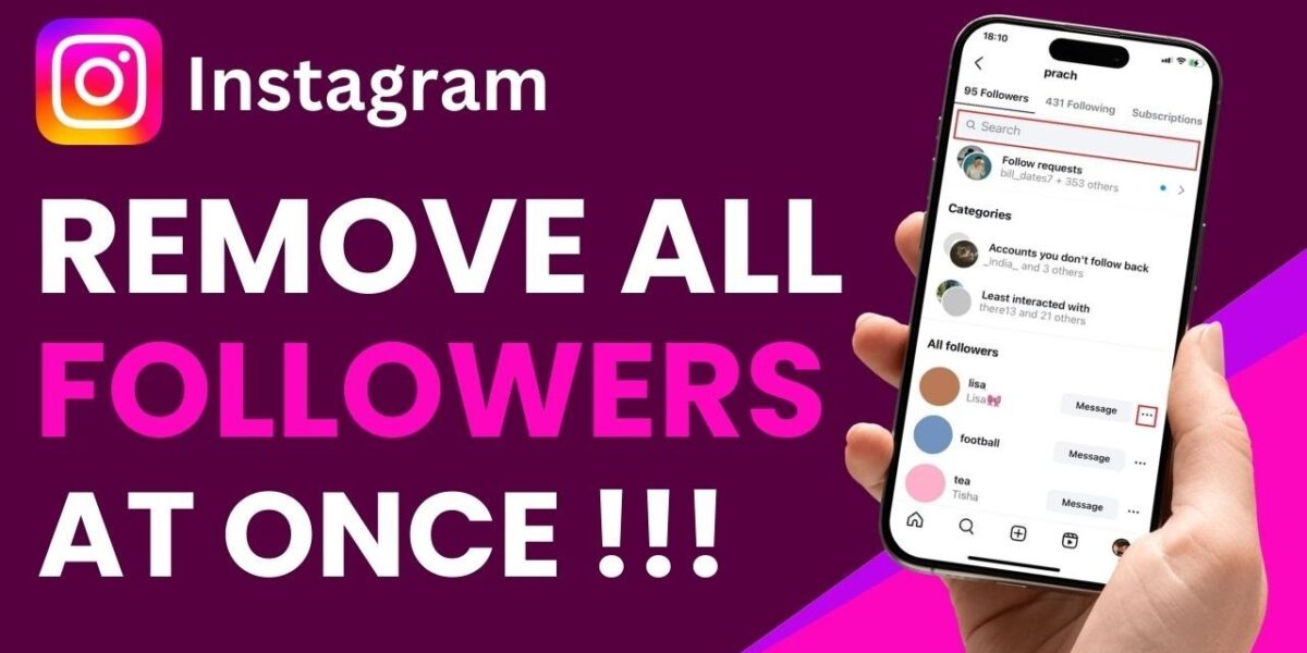 how to remove all followers from instagram
